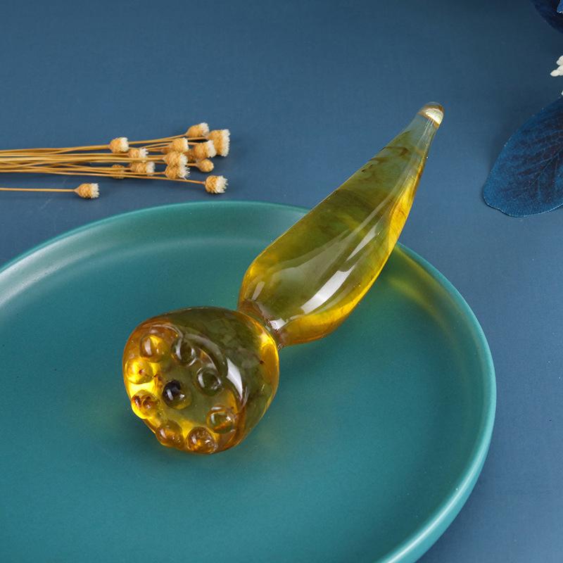 Lotus Seedpod Shape Gua Sha Face Massager Stick - Facial Lifting Skin Care Tool for Eyes Acupoint Pen Beauty Care