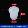 Hole-Punched Food Grade Silicone Stopper for Test Tubes, Bottles, and Water Pipes.