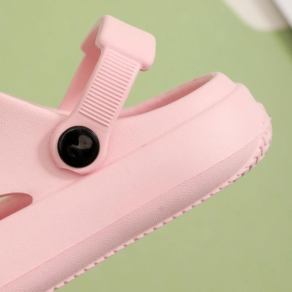 Summer Children's Hole Slipper Girl Fashion Flower Sandals Kids Beach Shoes Soft Bottom Toddler Home Slipper