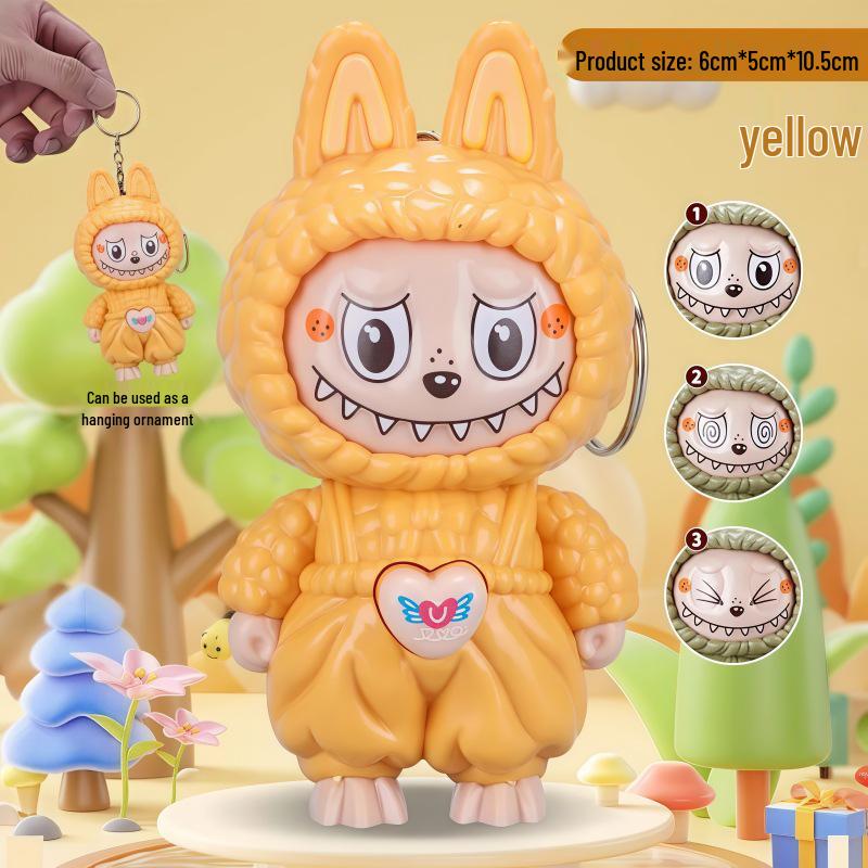 Labubu Face-Changing Doll: Creative Decompression Toy and Bag Charm for Kids