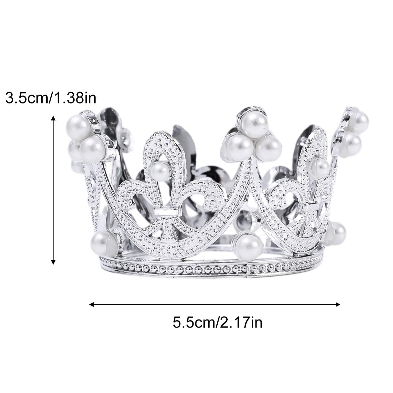 

Мини Жемчужная Корона Украшение для Торта Топпер для Кекса DIY Пластиковые Детские Украшения для Волос Свадьба День Рождения Вечеринка Декоративные Принадлежности 1PC