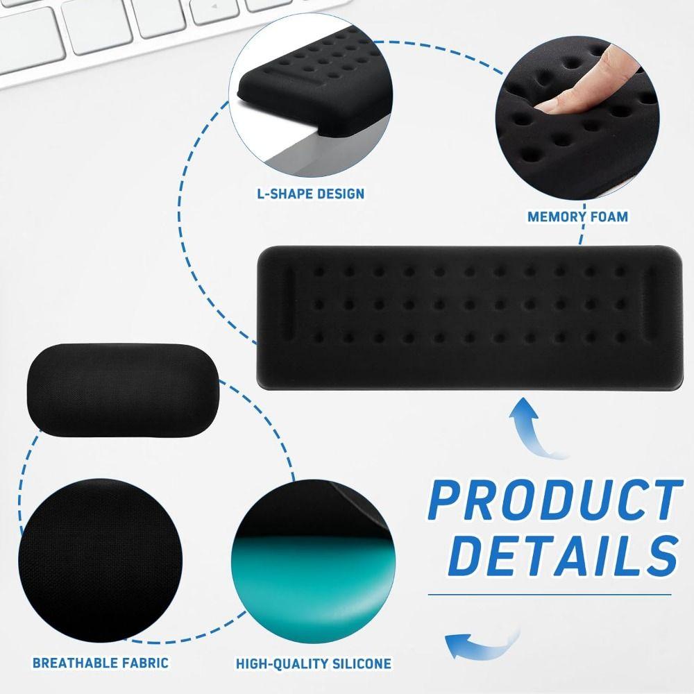 Soft Cushion Elbow Support Padding Black Keyboard Hand Rest Non-slip Arm Cushions Relax Wrist