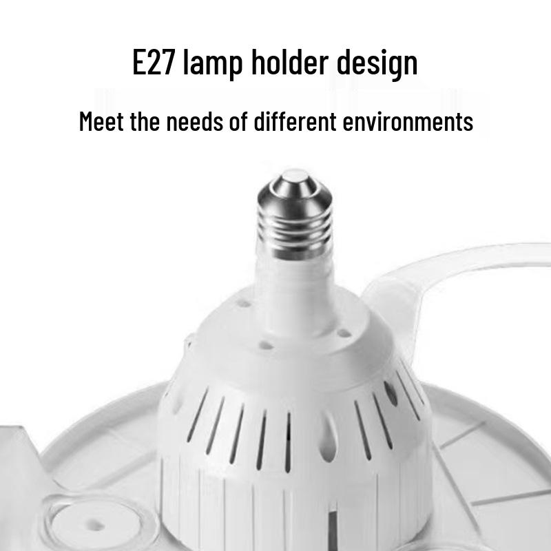 **Silent Ceiling Fan & Light: Invisible E27 Mount for Bedroom, Dining & Living Room**