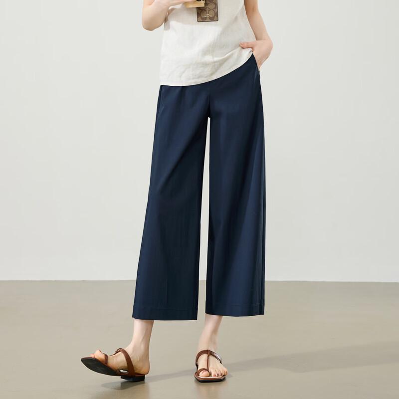 Women s Modal Mulberry Silk Cropped Wide-Leg Pants 26