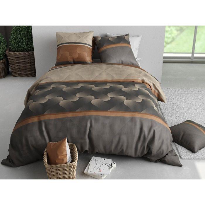 Parure De Couette - Jespa - 240x220 Cm - 100% Coton - Boutonnière Dissimulée