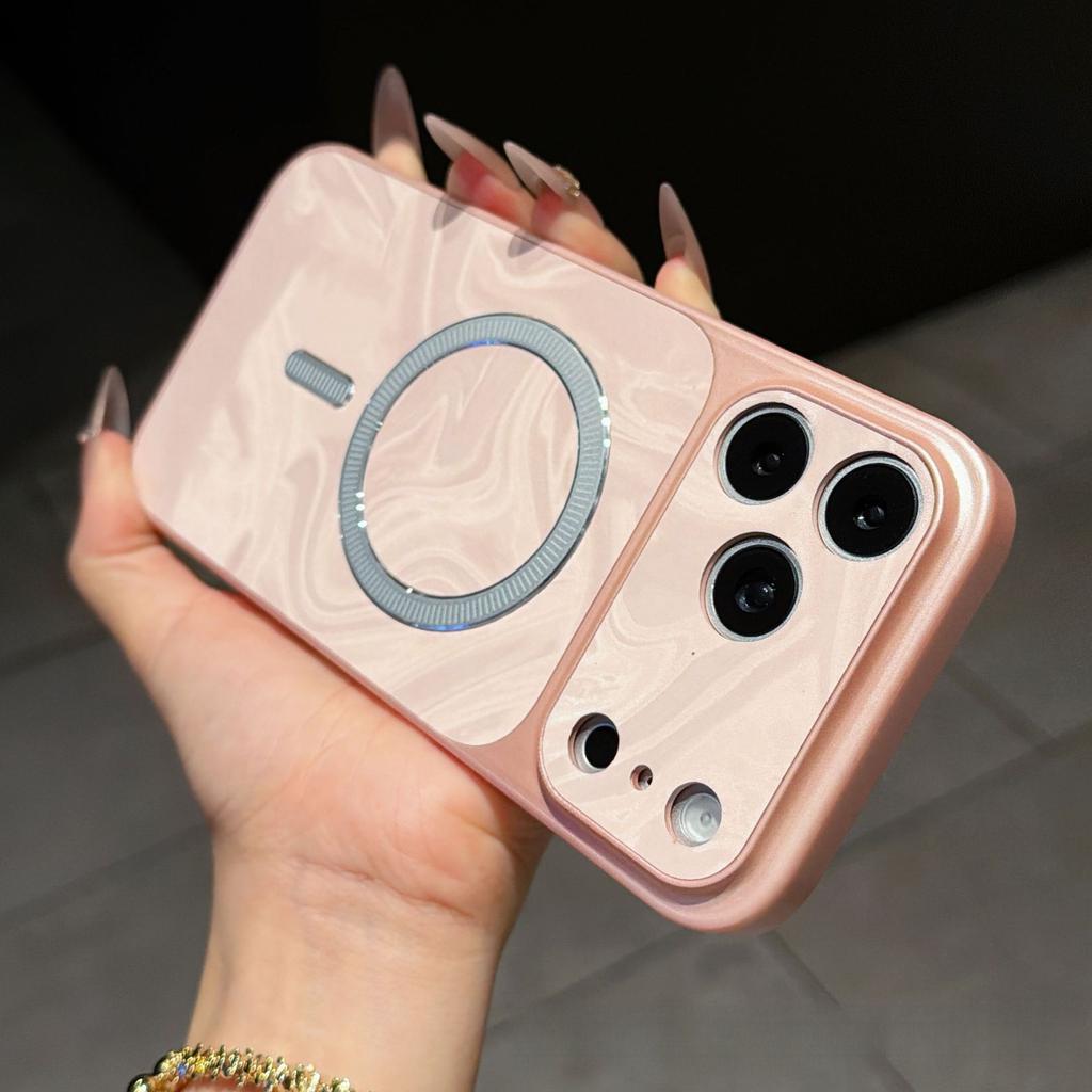 Seconds Change iPhone17Promax Water Ripple Magnetic Mobile Phone Case for Apple 16 All-inclusive Lens Anti-drop Sheath