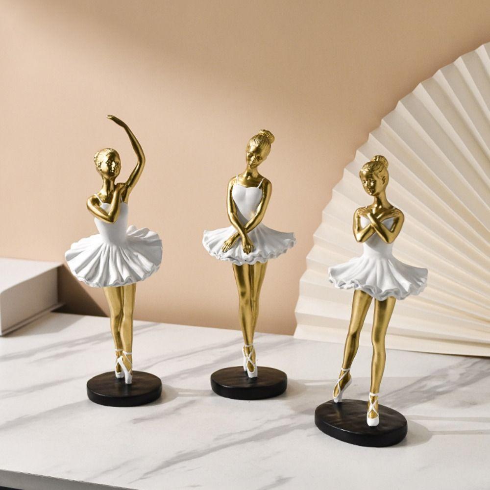 Handmade Ballet Girl Ornaments Painted Abstract Art Sculpture  Souvenirs Gifts