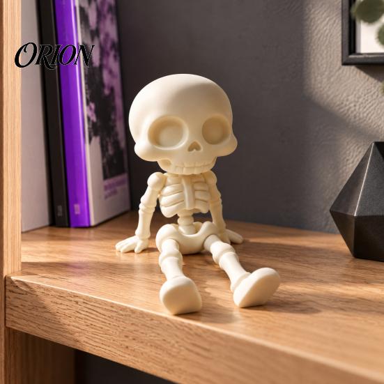 Hands Free Movie Viewing Stand 3D Printed Skeleton Phone Stand, Rack, Gothic Stable Smartphone Cradle Skull Cell Holder for Desk Desktop Figure