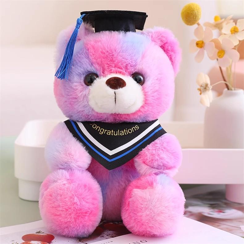 Doctor's Clothing Teddy Bear Doll Plush Toy Small Sitting Bear Doll Stuffed Animals Boys Girls Students Graduation Gifts Kids