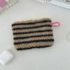 Women Plush Love Lipstick Cosmetic Storage Bag Heart Dot Stripes Leopard Print Clutch Mini Key Coin Purse ID Bag Case