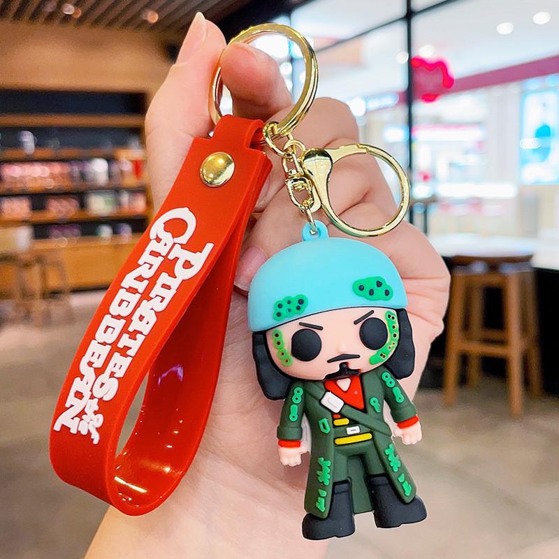 Cute Pirate Captain Keychain Figurine Decorative Accessory For Bags And Keys