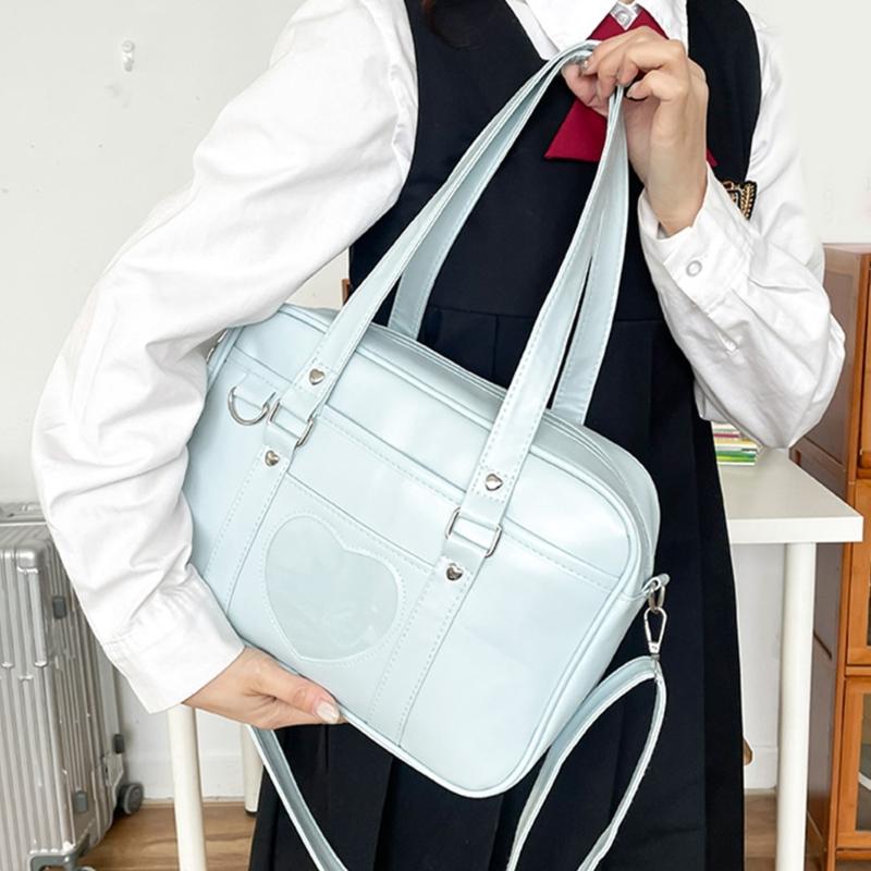 Women Ita Bag Heart Shoulder Bag Large Capacity Messengers Bag Fashion Handbag Purse Crossbody Bag Japanese School Bag