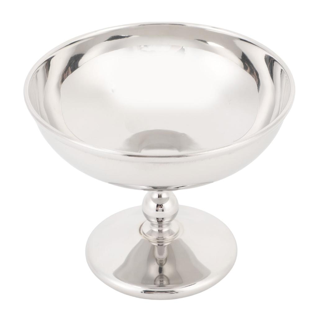 Ice Cream Cup 304 Stainless Steel Dessert Serving Bowl Footed Snack Candy Cup for Salad Fruit Pudding Yogurt Party