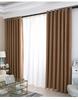 Wabi-Sabi Style Linen Blackout Curtain for Office, Living Room, Bedroom – Solid Color, Heat Insulating