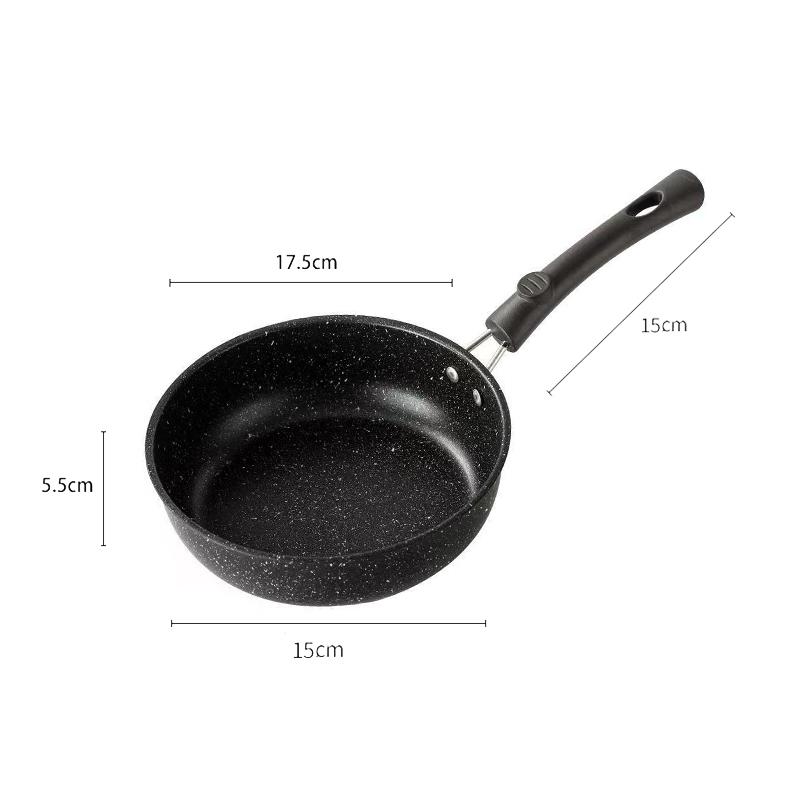 Mini Patelnia z Równomiernym Rozgrzewaniem Szybkie Nagrzewanie Powłoka Turmalinowa Patelnia do Omletów Wielofunkcyjna Pogrubiona Patelnia Nieprzywierająca 1 szt.