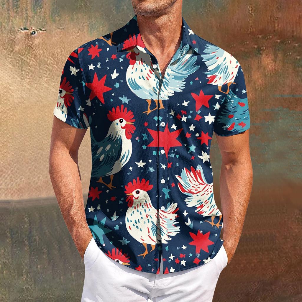 Herr Casual Kortärmad Skjorta Slim Mode Herr Rutigt Tryck