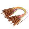 Multicolor Plastic Pipe Carbonized Double Annular Bamboo Sweater Needles for Knitting