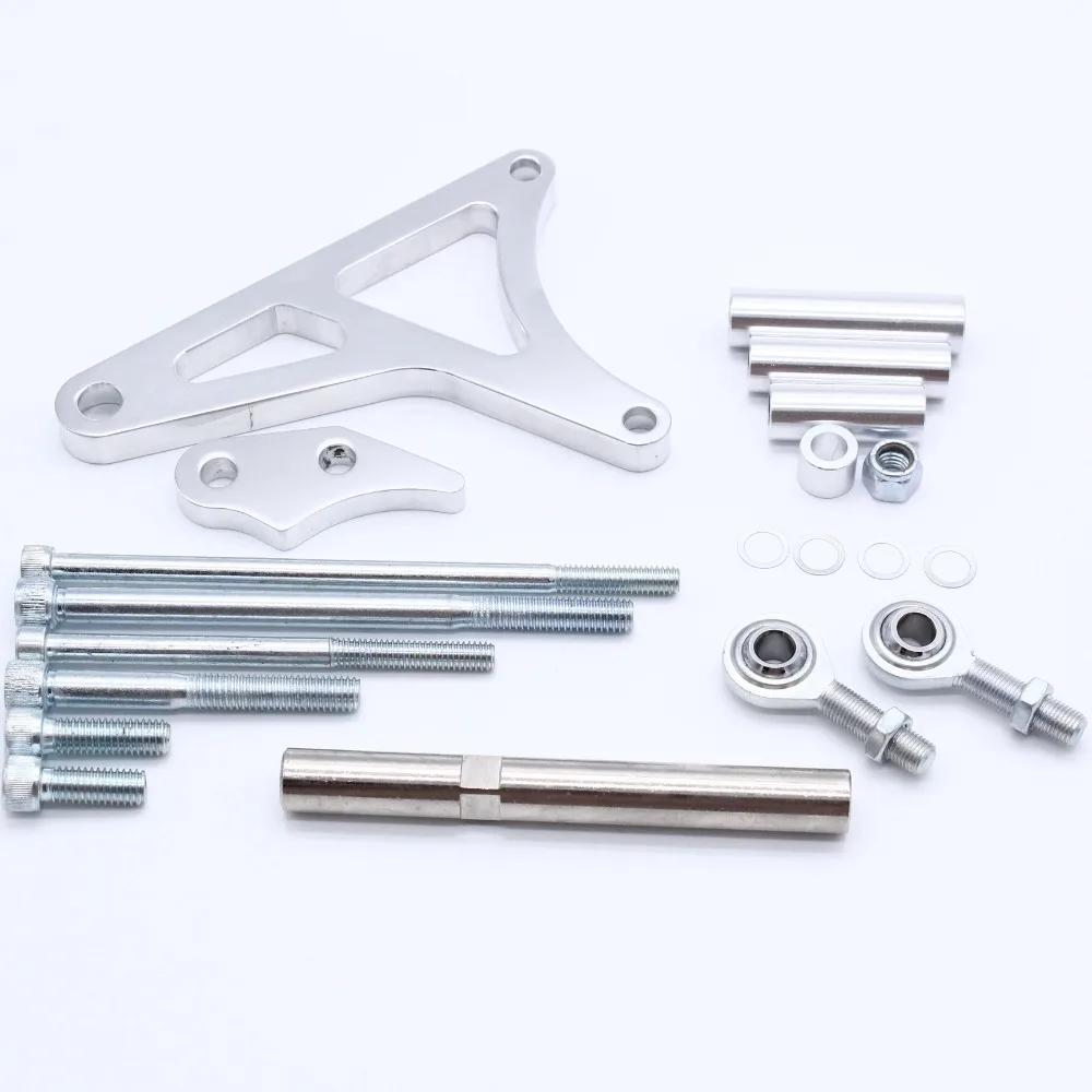TAKPART for SB Ford 289 302 347 Billet Polished Aluminum Alternator Bracket Kit Small Block 1 Set silvery