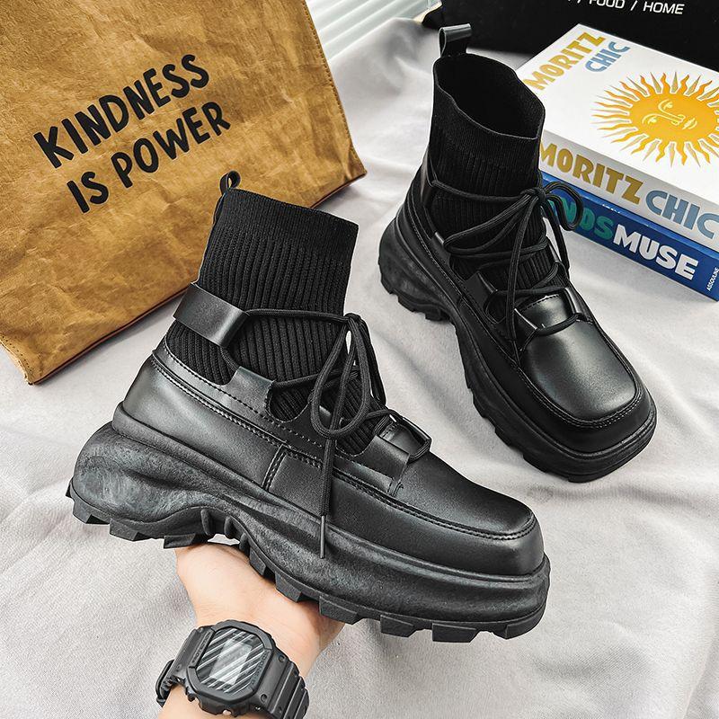 

Martin boots British wind locomotive wind leather boots platform 2025 autumn and winter new men s boots casual trend snow boots 39 чёрный