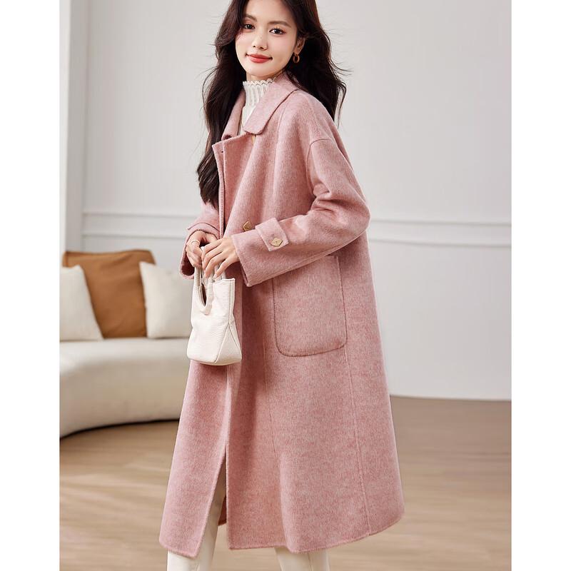 Women's Elegant Mid-Length Wool Blend Coat