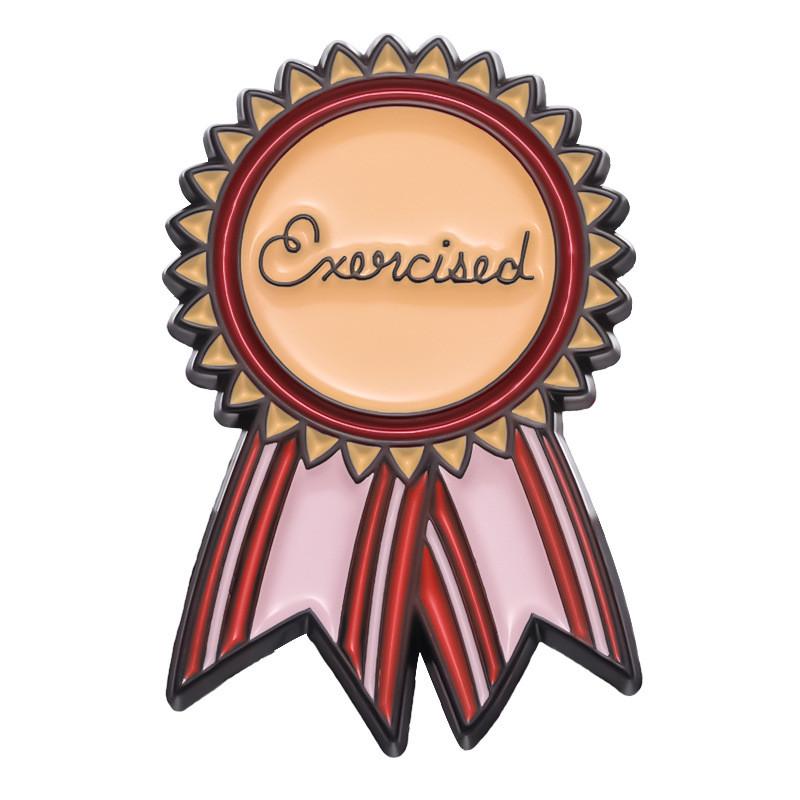 Creative Colorful Cartoon Medal Alloy Brooch Cute Animal And Letter Design Pins