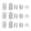 200Pcs Hair Dreadlocks Beads Flexible Alloy Exquisite Fashionable Hair Decorations Rings for Wedding Party