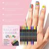 Nymixa Dual-Head Diy Nail Art Pen Set Creative Hand-Painted Nail Cap Color Pattern Nail Art Set
