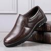 Fashion Genuine Leather Men Casual Shoes Luxury British Business Men Shoes Fashion Round Toe Lace Up Autumn Winter Old Man's Footwear