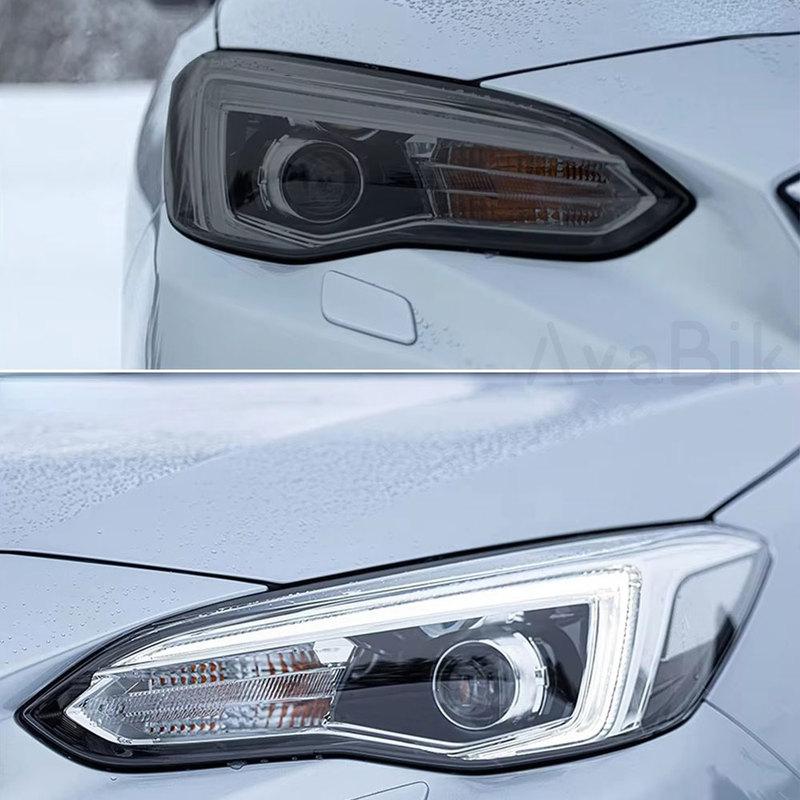 PPF 2 Pcs Car Headlight Protective Film Transparent Black TPUScratch Sticker for Subaru Impreza GP 2012-2016 2017-On Accessories