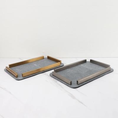 Minimalistyczna metalowa taca do przechowywania w stylu europejskim, miękka dekoracja, stolik kawowy do salonu, model do pokoju, ozdoby do rękodzieła