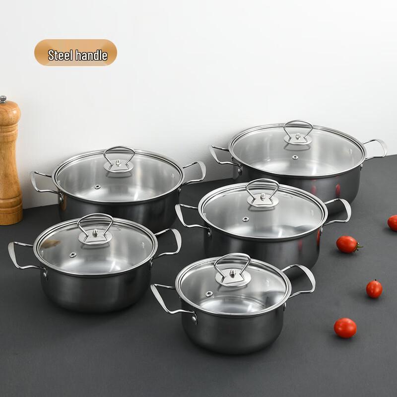 Wutuo Stainless Steel 5-Piece Soup Pot Set