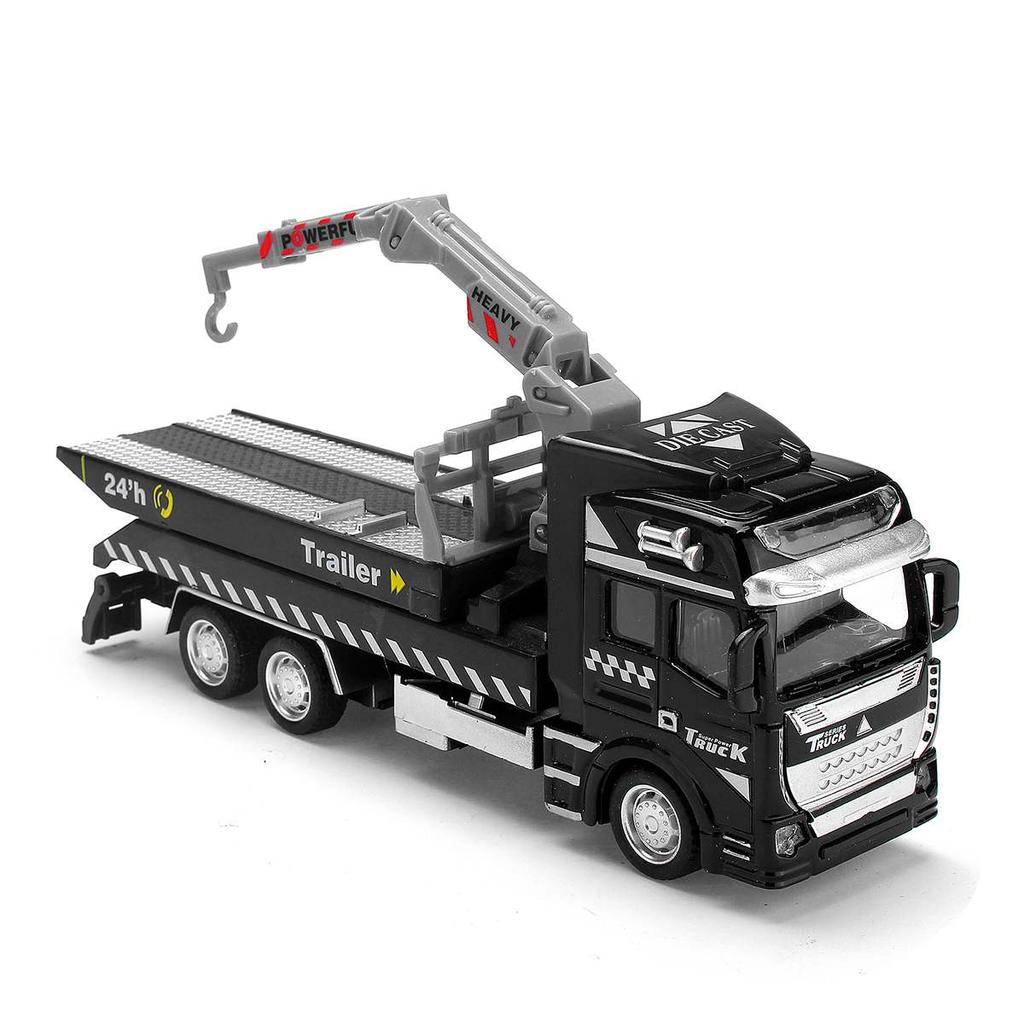 1/48 City Rescue Toy Car, 20cm Alloy Crane Trailer, Truck Trailer, Children's Day Gift Toy Mode
