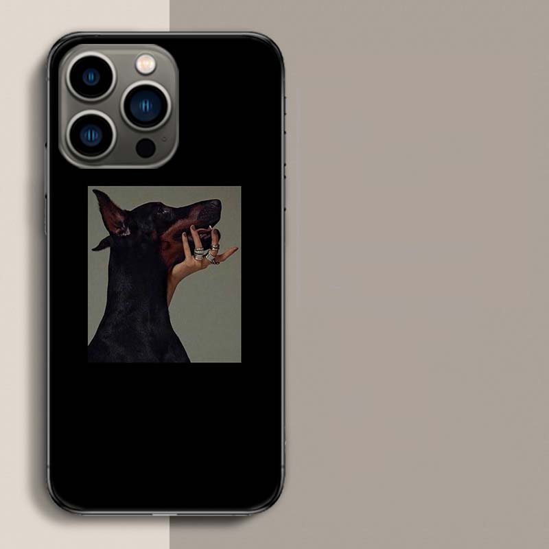 Animal Dachshund Doberman Dog Phone Case For Apple Iphone 16E 16 17 Pro Max Air 15 Pro 14 Plus 12 13 Mini Cover Cute Fun