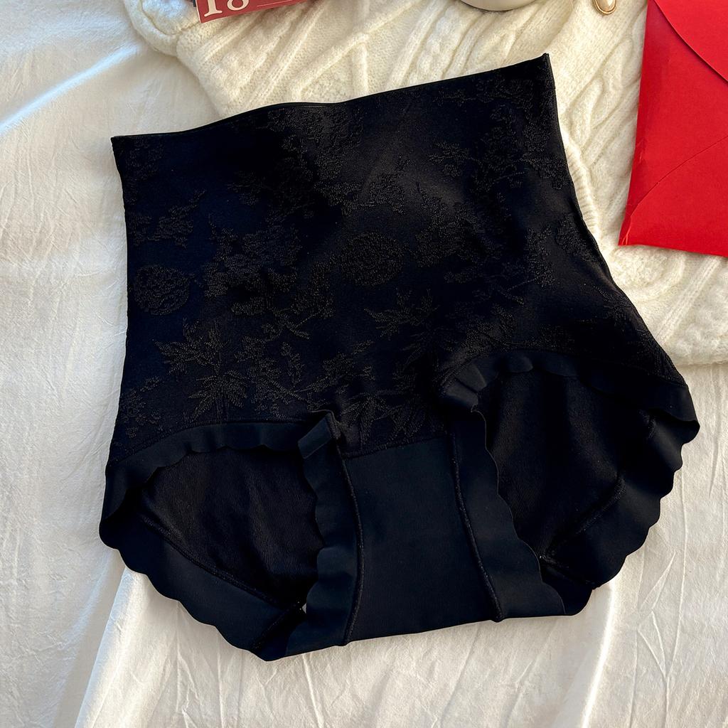 Ladies Autumn and Winter New Chinese Style High Waist Relief No Mark Comfortable Breathable Briefs