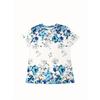 Women's Elegant Rose Print T-Shirt Crew Neck Top with Slight Stretch Fabric, Vibrant Floral All-Season Comfort Fit, Ladies T Shirts, Casual Wear