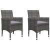 Ensemble jardin - MAISON EXCLUSIVE - Ensemble 5 pcs - Gris - Table acacia massif - Chaises résine tressée