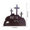 Easter Tabletop Decoration Artwork Wood Sign Bookcases Crafts Cabinets Tables Religious Ornament