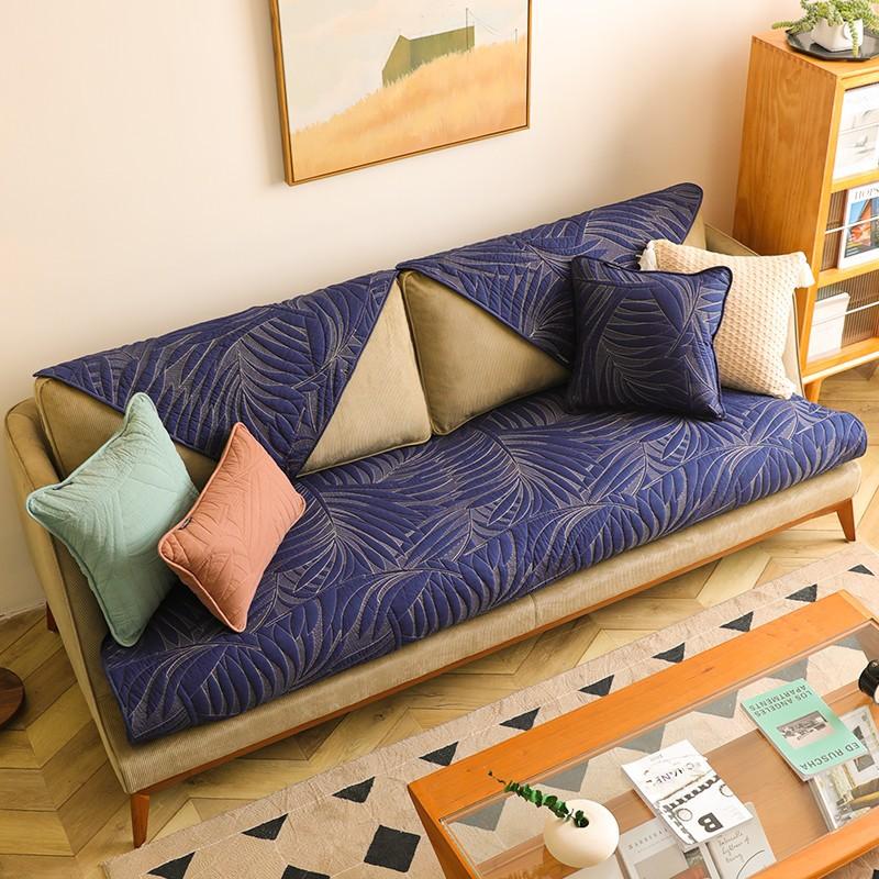 

Тканевая хлопковая подушка для дивана, полотенце для дивана, универсальный противоскользящий чехол для дивана на все сезоны, простая современная зимняя подушка 70*70cm
