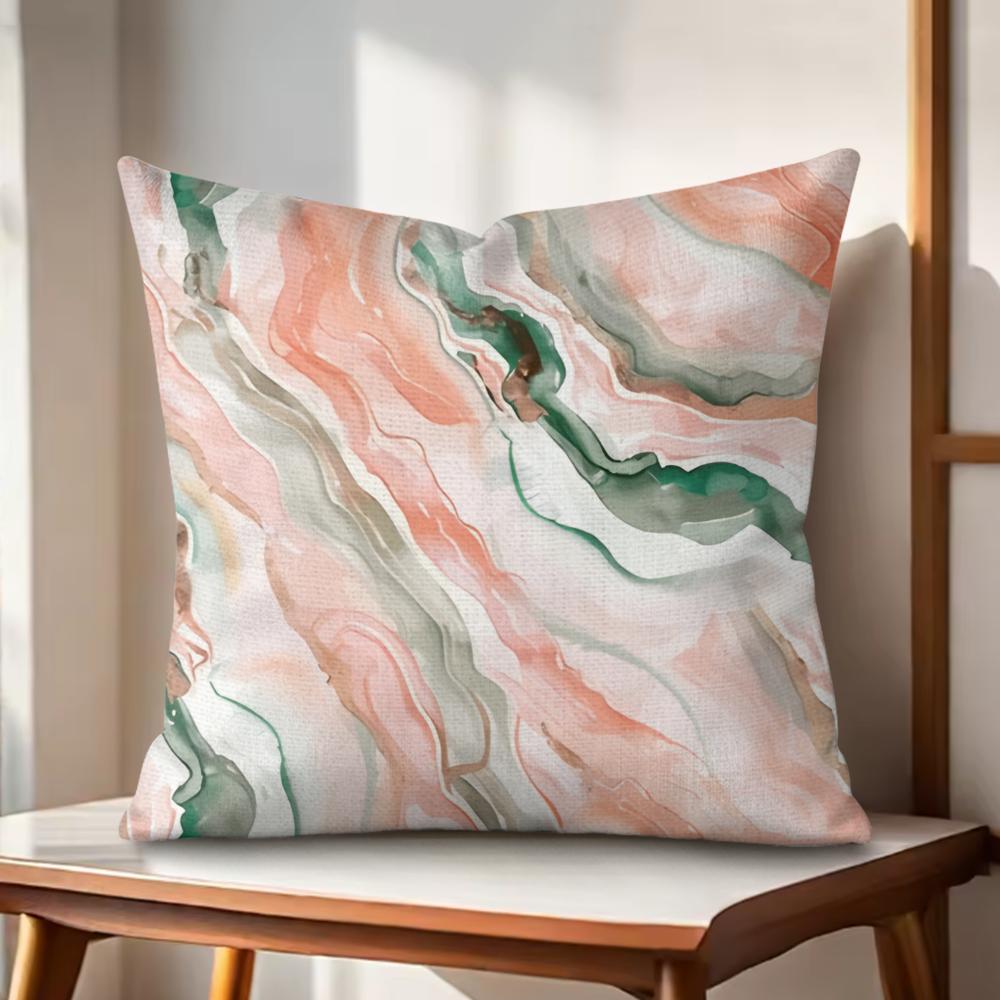 

Marble pattern Cushion Cover Natural Linen Organic Fabric DoubleSided Printing Couch Pillow Covers Home Decor Gift 30cmx30cm