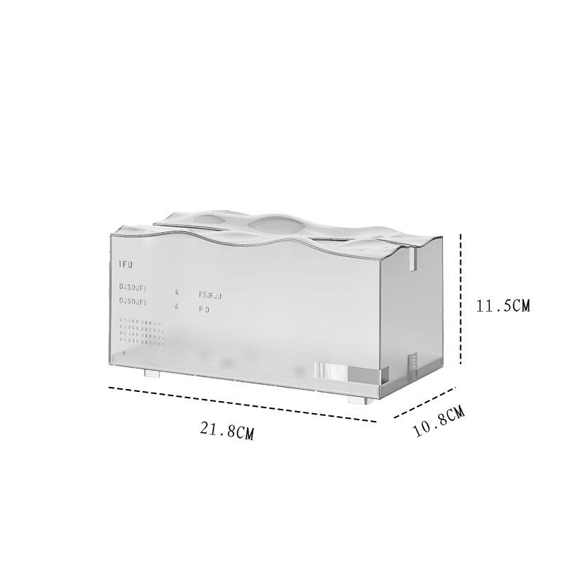 Stolní krabička na kapesníky, kreativní průsvitné pouzdro na kapesníky s pružinou, severský styl, kuchyňská krabička na ubrousky, koupelnová krabička na kapesníky