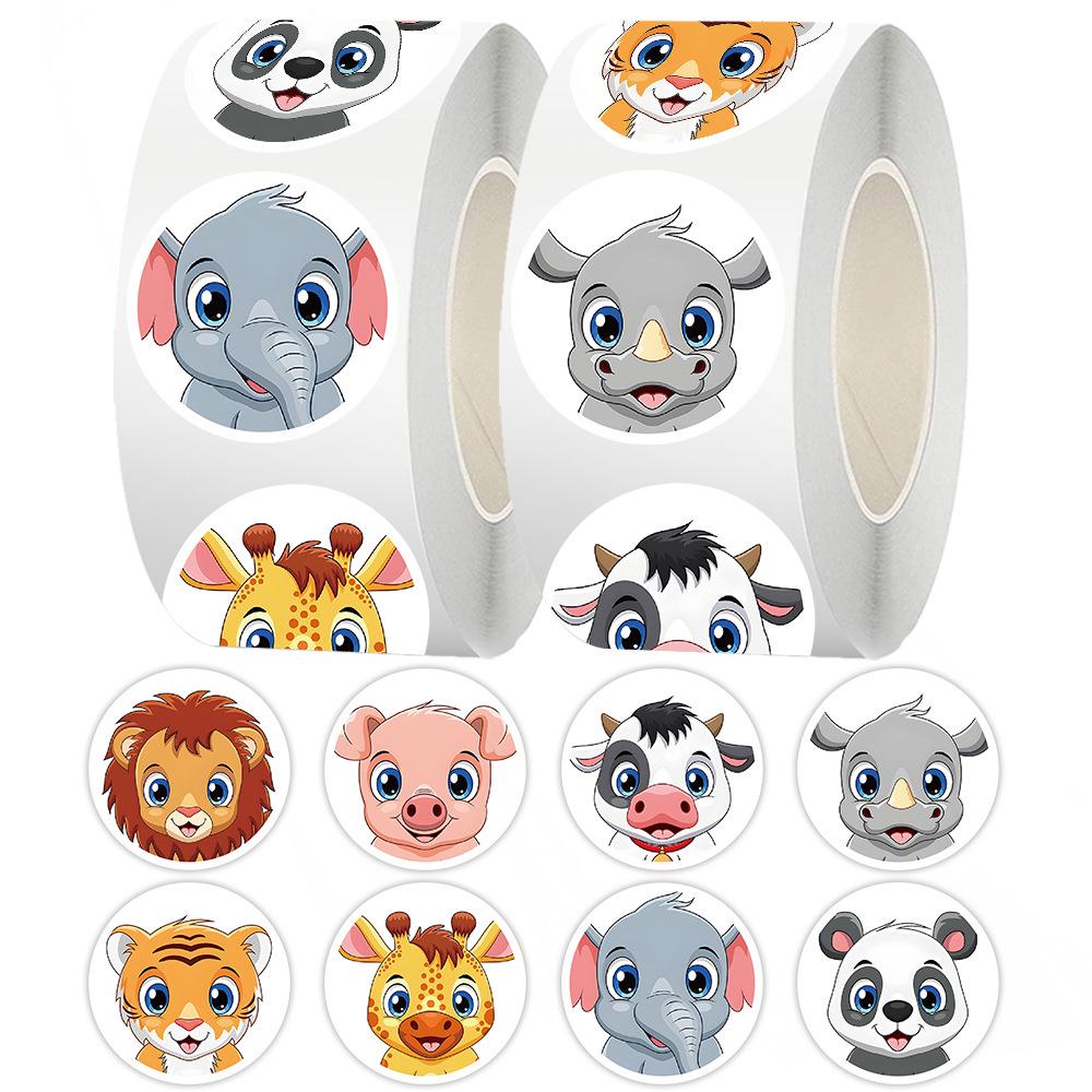 Cross-border Cartoon Animal Sticker Roll - DIY Journal Die-cut Adhesive Tape