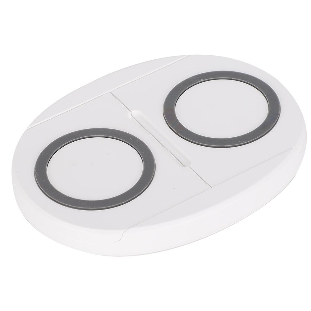 K8 Desktop Wireless Dual Charger Mobile Phone Fast Charging Base with Data CableWhite 5W