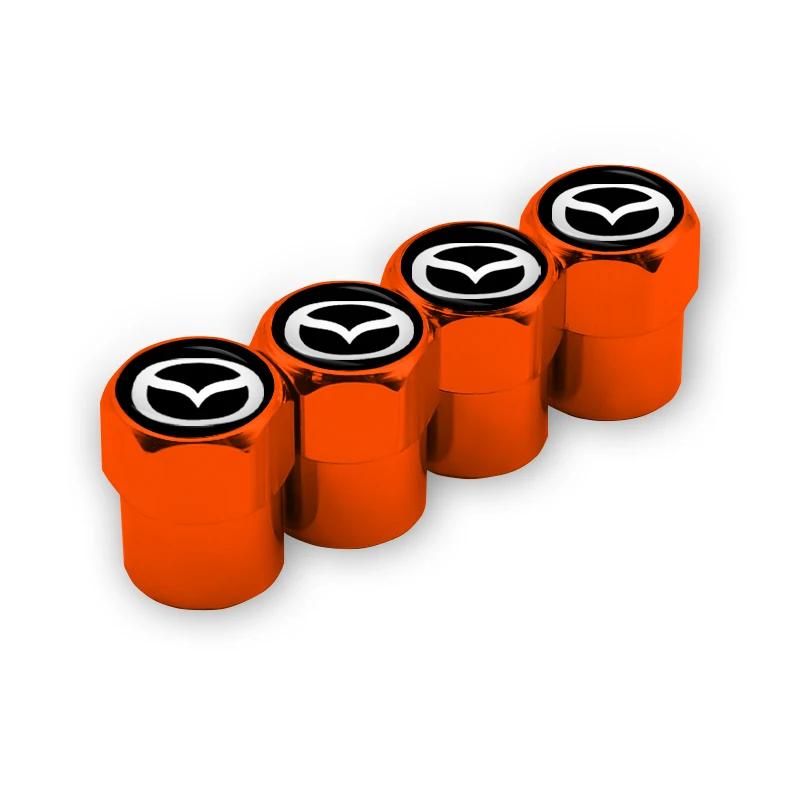4 pcs of aluminum alloy car tire hexagon valve For Mazda 2 3 6 Atenza Axela Demio CX5 CX-3 CX7 CX-9 2018 2019 Car Accessories