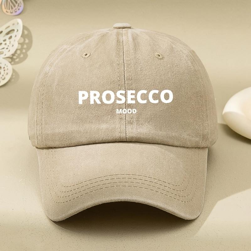 ROSECCO Letter Print Washed Baseball Cap Versatile Dad Hat Adjustable Sports Outdoor HatAppropriate for Any Season