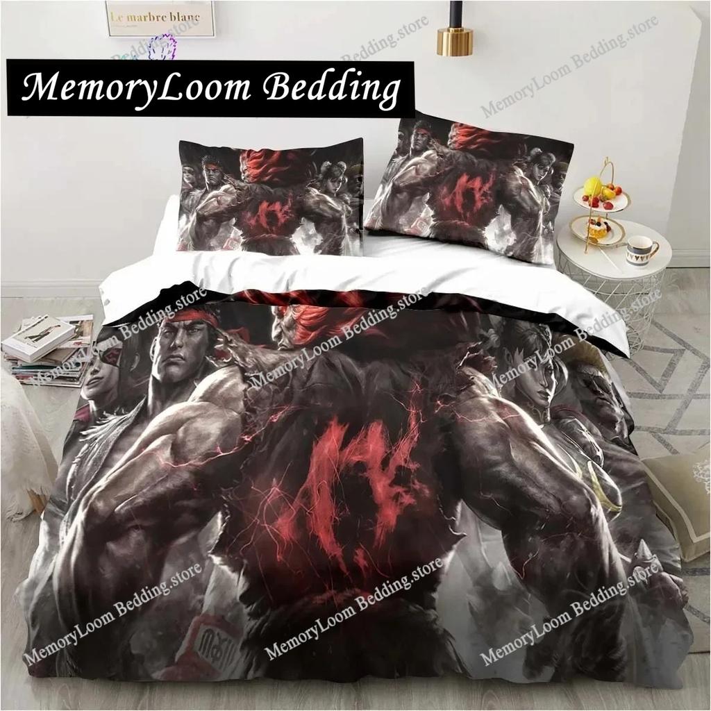 3D Printing Trendy Soft Street Fighter Game Bedding Set Duvet Cover Pillowcase Comforter King/Queen Size Boys Adult Bed Set