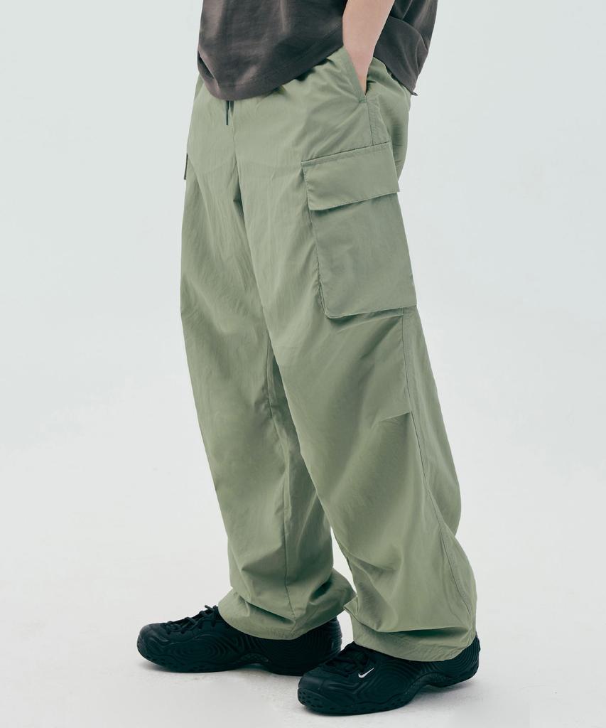 CGP Nylon Cargo Parachute Pants - Light Khaki