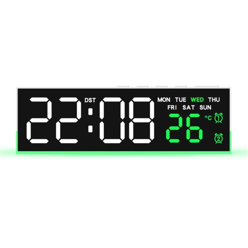 Digital Alarm Clock for Bedroom Desk Clock for Living Room Bedroom with Large Number,Dimmer,Loud Alarm Temperature
