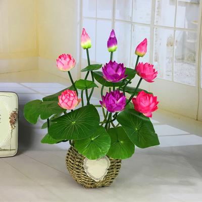 Artificial Lotus Flower Leaf Realistic Fake Silk Flower Wedding Party Home Office