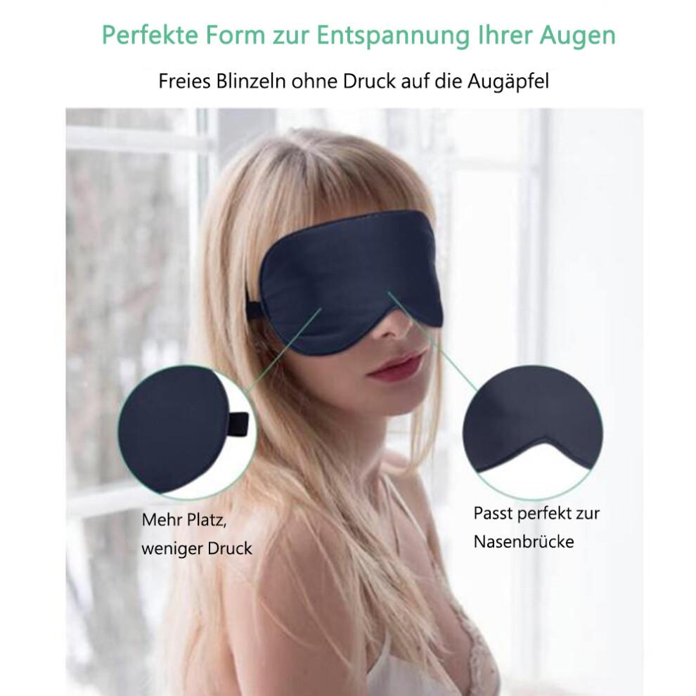 Silk Sleep Masks, 2-Pack, Breathable Anti-Aging Sleep Masks Made of Mulberry Silk, Skin-Friendly Eye Cover for Absolute Darkness