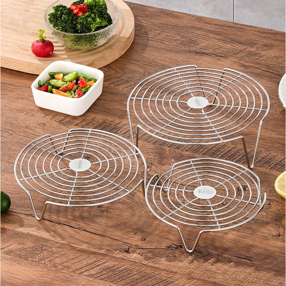 Stackable Stainless Steel Steamer Rack Heighted Foot Kitchen Steamer Holder  Egg Grill